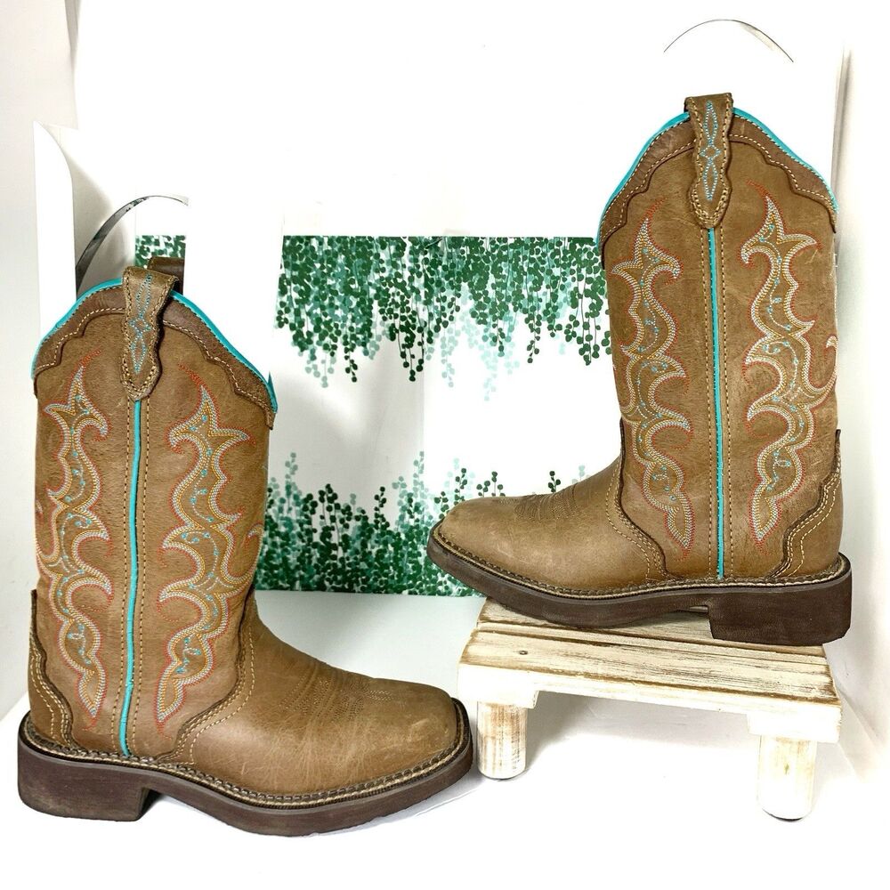 Justin Womens Gypsy Embroidered L2900 Square Toe Western Boots Size 6.5